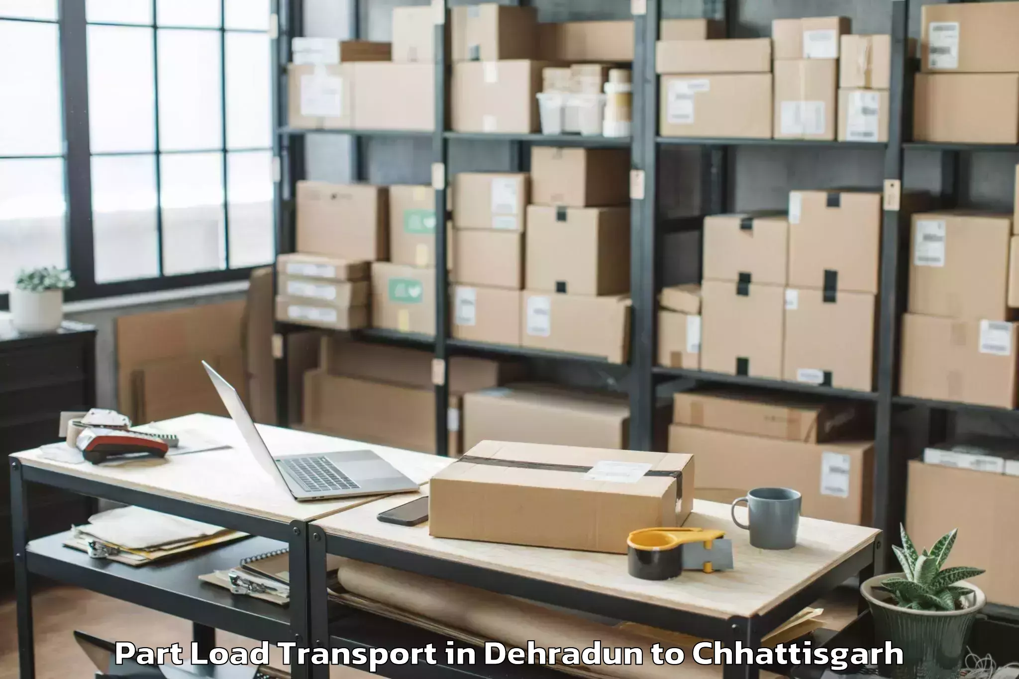 Book Dehradun to Ramanujganj Part Load Transport Online